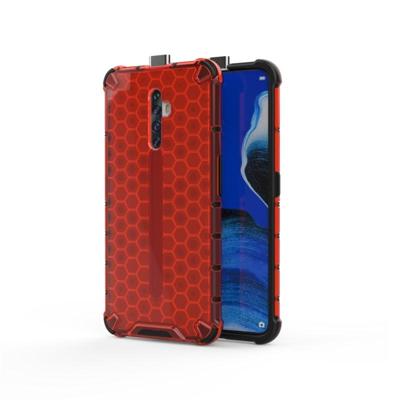 Voor oppo Reno2 Z schokbestendige honingraat PC + TPU case (rood)