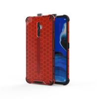 Voor oppo Reno2 Z schokbestendige honingraat PC + TPU case (rood) - thumbnail