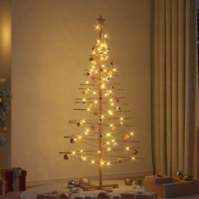 Houten kerstboom met standaard Bruin 180 cm Bamboe Houten kerstboom met standaard Bruin 180 cm Bamboe