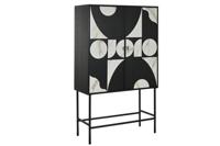 Kast Home ESPRIT Wit Zwart Metaal Spar 100 x 40 x 170 cm - thumbnail