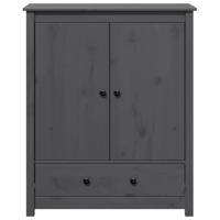 Hoge kast 83x41,5x100 cm massief grenenhout grijs - thumbnail