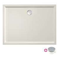 Douchebak Xenz Mariana | 140x100x4 cm | Incl.Afvoersifon-Chroom | Acryl | Rechthoekig | Pergamon glans - thumbnail