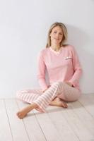 Warme roze dames pyjama Hajo - thumbnail