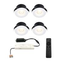 Set van 4 Cadiz LED Mini Inbouwspots met Trafo - 12 Volt 3 Watt 200 lumen - Dimbaar - Plat 26mm (Lage inbouwdiepte) - 2700K - IP44 waterdicht - Wit - Veranda spotjes - overkapping spotjes - thumbnail