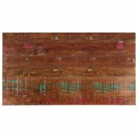 Tafelblad rechthoekig 100x50x3,8 cm massief gerecycled hout - thumbnail