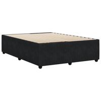 Bedframe zonder matras 160x200 cm fluweel zwart - thumbnail