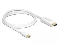 High Speed HDMI - Videoaudio-kabel - Mini DisplayPort (M) naar HDMI (M) - 1 m - wit - 4K ondersteuning - thumbnail