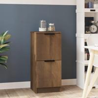 Dressoir 30x30x70 cm bewerkt hout bruin eikenkleur - thumbnail