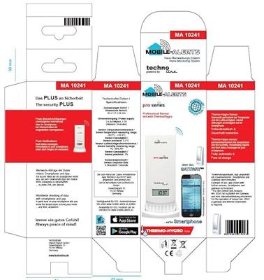 Techno Line Mobile Alerts MA 10241 MA 10241 Thermo- en hygrosensor