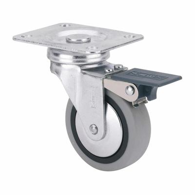 Rueda Ruedas Alex Grijs Rubber Poliamix 17 kg draaibaar