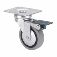 Rueda Ruedas Alex Grijs Rubber Poliamix 17 kg draaibaar - thumbnail