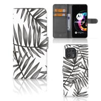 Motorola Edge 20 Lite Hoesje Leaves Grey - thumbnail