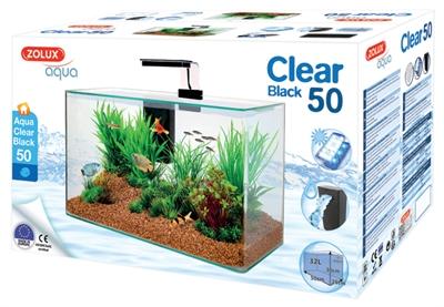 ZOLUX AQUARIUM CLEAR KIT ZWART 32 LTR 50X25X38 CM