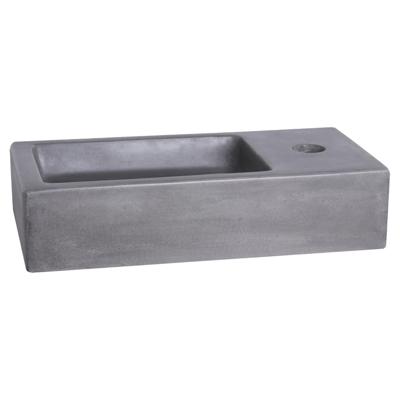 Differnz Hura fontein - 38x18x9cm - Rechthoek - 1 kraangat - Beton - grijs 38.004.25