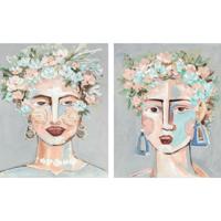 Canvas DKD Home Decor Blommor Modern 80 x 3,7 x 100 cm (2 Stuks) - thumbnail