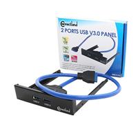Connectland KIT-3.5'-USB-V3-2P stiftstrip (2 poorten, USB V3.0), zwart - thumbnail