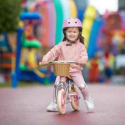 EVO loopfiets met mand - 10 inch - roze