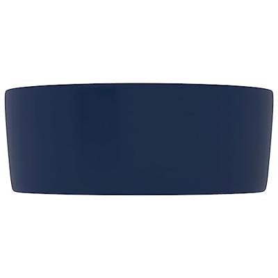 Wastafel rond 40x15 cm keramiek mat donkerblauw