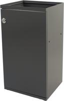 V-part modulaire afvalbak met deur en zakhouder 85 l, grijs - thumbnail