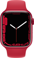 Refurbished Apple Watch Series 7 45mm Rood Gebruikt - thumbnail