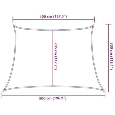 VidaXL Zonnezeil 160 g/m² 4/5x3 m hdpe beige
