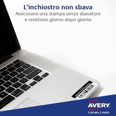 Avery-Zweckform L6009-100 Etiketten voor typeplaatjes 45.7 x 21.2 mm Polyester folie Zilver 4800 stuk(s) Permanent hechtend Laser (zwart/wit), Kopiëren Avery-Zweckform L6009-100 Etiketten voor typeplaatjes 45.7 x 21.2 mm Polyester folie Zilver 4800 stuk(s) Permanent hechtend Laser (zwart/wit), Kopiëren