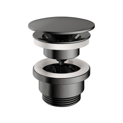 Hotbath Cobber Always open Clickwaste Zwart Chroom P708