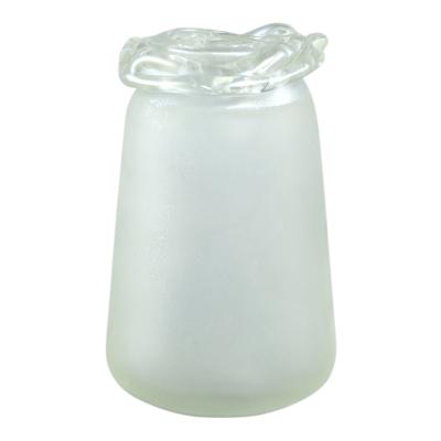 Kate White glass vase high round S