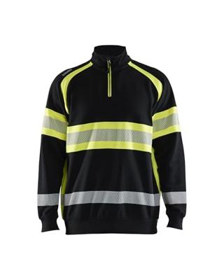 Blåkläder High-Vis Sweater 35531158 | Zwart/High-Vis Geel | Maat 3XL - 7330509830772