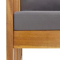 Tuinstoelen 2 st met kussens massief acaciahout - thumbnail