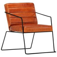 VidaXL Fauteuil echt leer tan - thumbnail
