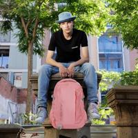 New Rebels Vince Gilbert Roze 27L Rugtas Waterafstotend Laptop 15.6" - thumbnail