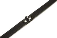 Lederen honden halsband zwart - 57 cm x 20 mm - thumbnail