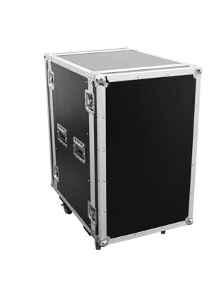 Omnitronic PR-2ST 19 inch rack 18 HE Hout Incl. greep, Incl. wielen