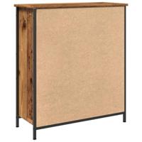 Dressoir 70x30x80 cm bewerkt hout oud houtkleurig - thumbnail