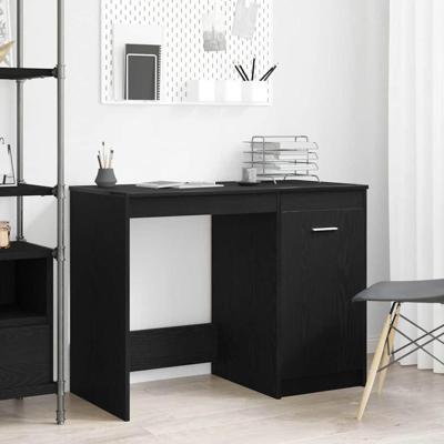 Bureau Zwart eiken 100 x 50 x 76 cm Bewerkt hout