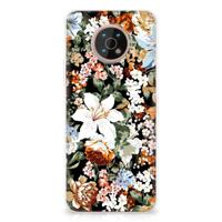 TPU Case voor Nokia G50 Dark Flowers - thumbnail