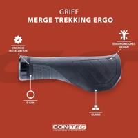 CONTEC handvatten "merge trekking ergo" ct grips merge trekking ergo,140mm,black - thumbnail