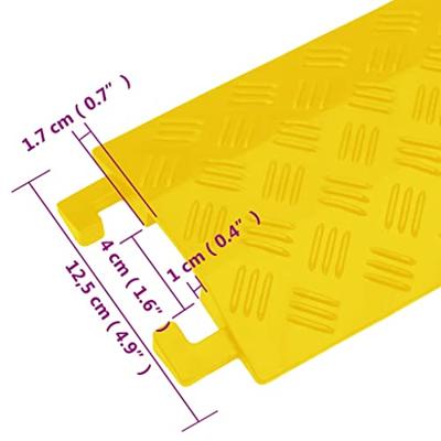 VidaXL Kabelbeschermers drempel 4 st 98,5 cm geel