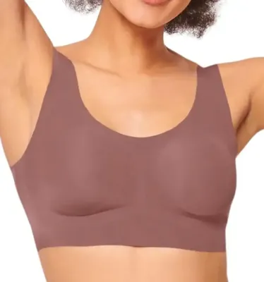 Zero Feel Top met vulling - naadloze bh zonder sluiting - Comfort bh - M - Roze - M