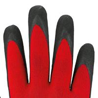 Asatex Handschoen | maat 10 rood/zwart | 98 % polyamide/2 % elastan met nitrilmic | EN 388 EN 407 PSA-categorie II | 12 paar - CONDOR-T/10 CONDOR-T/10 - thumbnail
