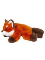 Pluche knuffel van een rode vos met slappe vorm - GIPSY TOYS - 22 cm - Oranje / Bruin / Wit - thumbnail