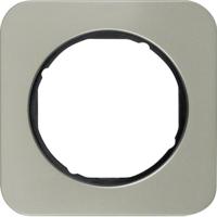 Hager berker R.1 afdekraam metaal, roestvaststaal (RVS) - thumbnail