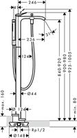 Badmengkraan Opbouw HansGrohe Vivenis Vrijstaand Chroom - thumbnail