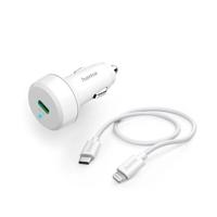 Hama Auto-oplaadset, Lightning, Power Delivery (PD), 20W Oplader Wit - thumbnail