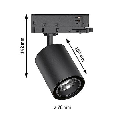 Paulmann Kratos 96572 LED-railspot ProRail3 25 W LED Zwart