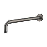 Wiesbaden Gebogen Douche-Arm Rond Muurbevestiging 35 cm Gunmetal - thumbnail