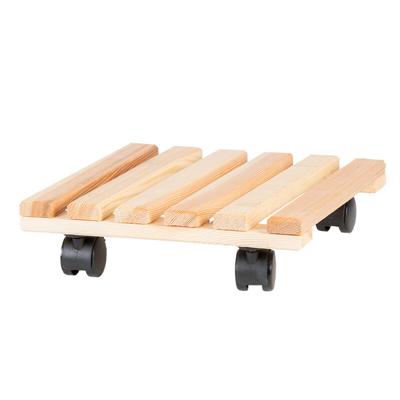 Esschert Design plantentrolley vierkant hout 29 cm naturel Esschert Design plantentrolley vierkant hout 29 cm naturel