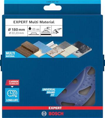 Bosch Accessoires EXPERT Multi Material carbide Slijpkop grof | plat | 180 mm | 22,23 mm - 2608901747