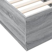 Bedframe bewerkt hout grijs sonoma eikenkleurig 75x190 cm - thumbnail